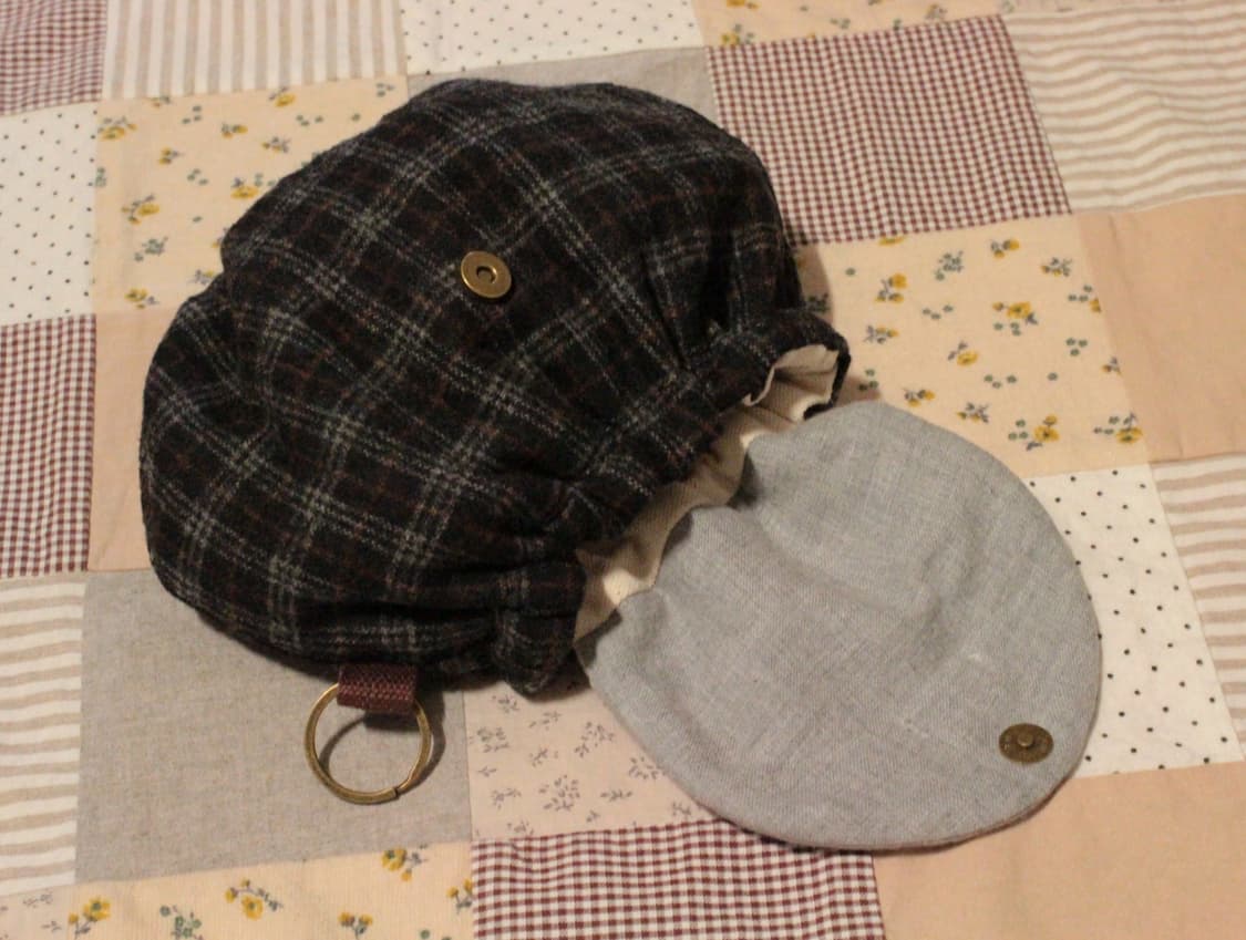 핸드메이드 빈티지 업사이클링 밴딩 파우치 상품이미지3