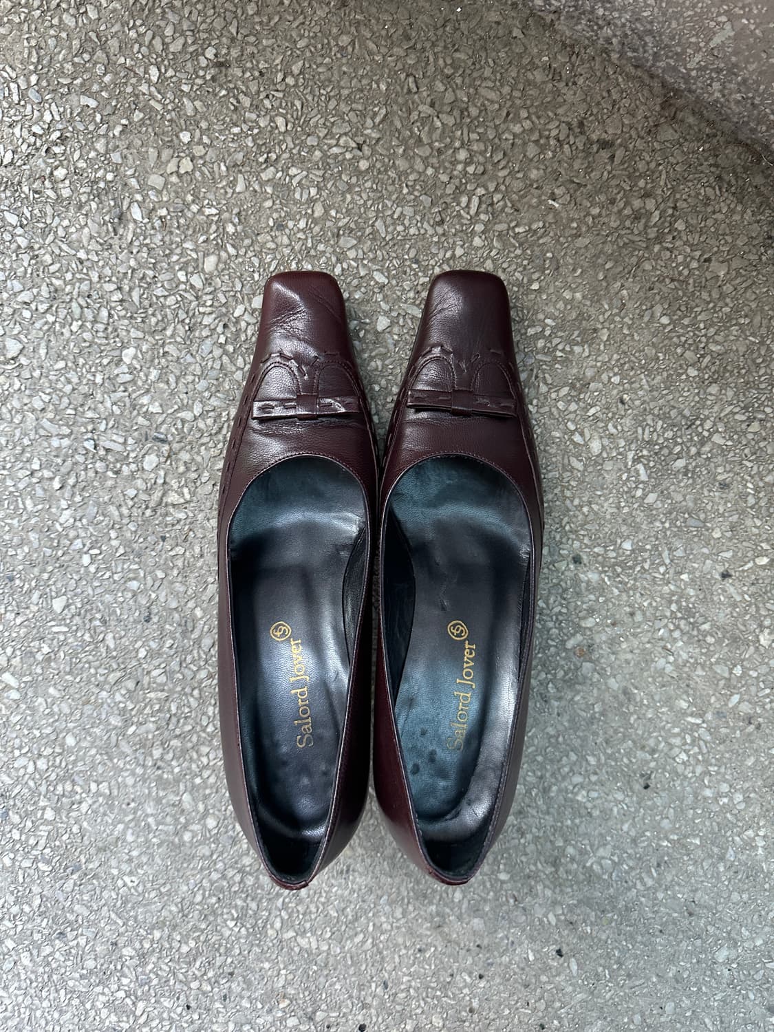 Vintage Square Toe Kitten Heels 상품이미지1