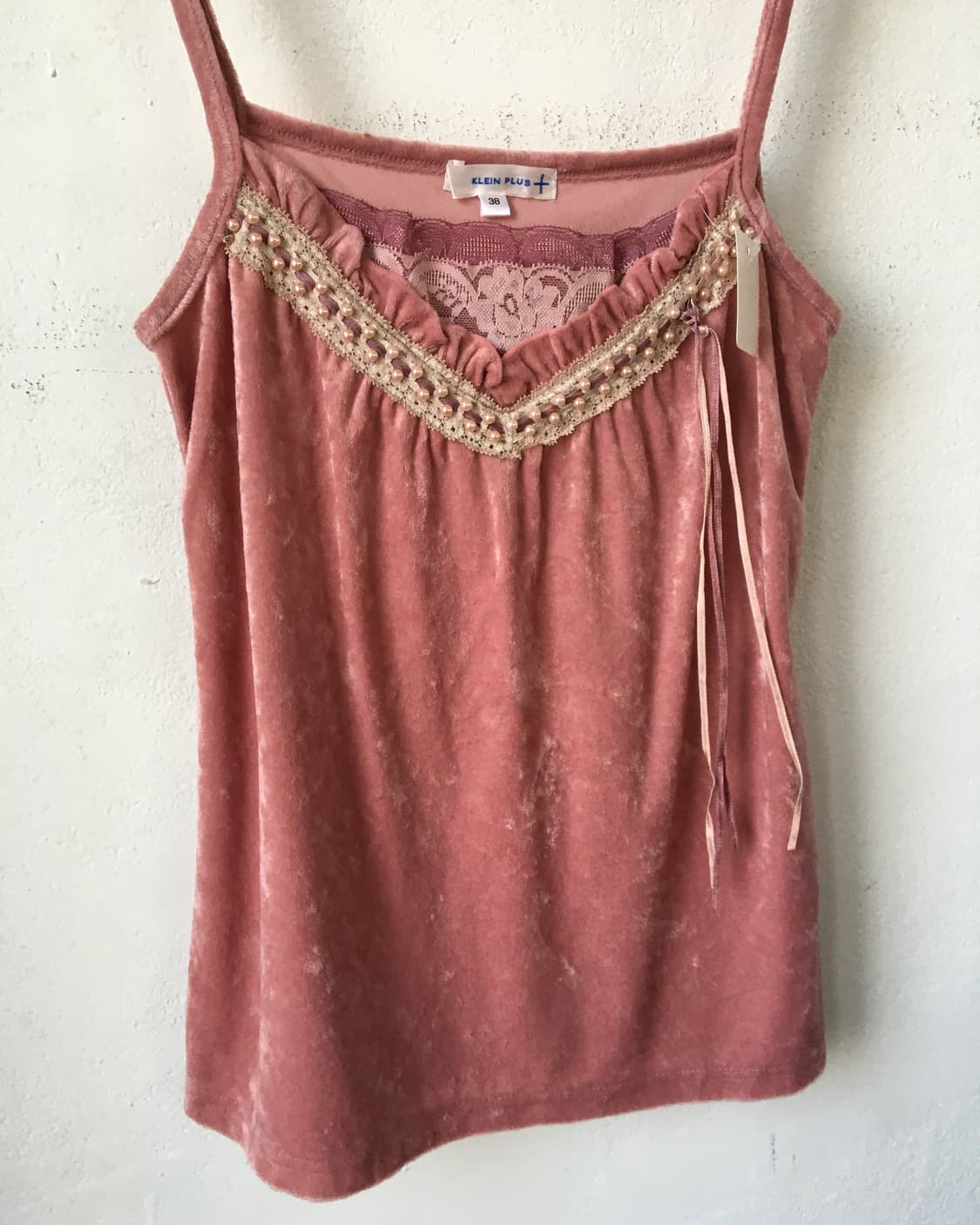 Lace point velvet sleeveless 상품이미지4