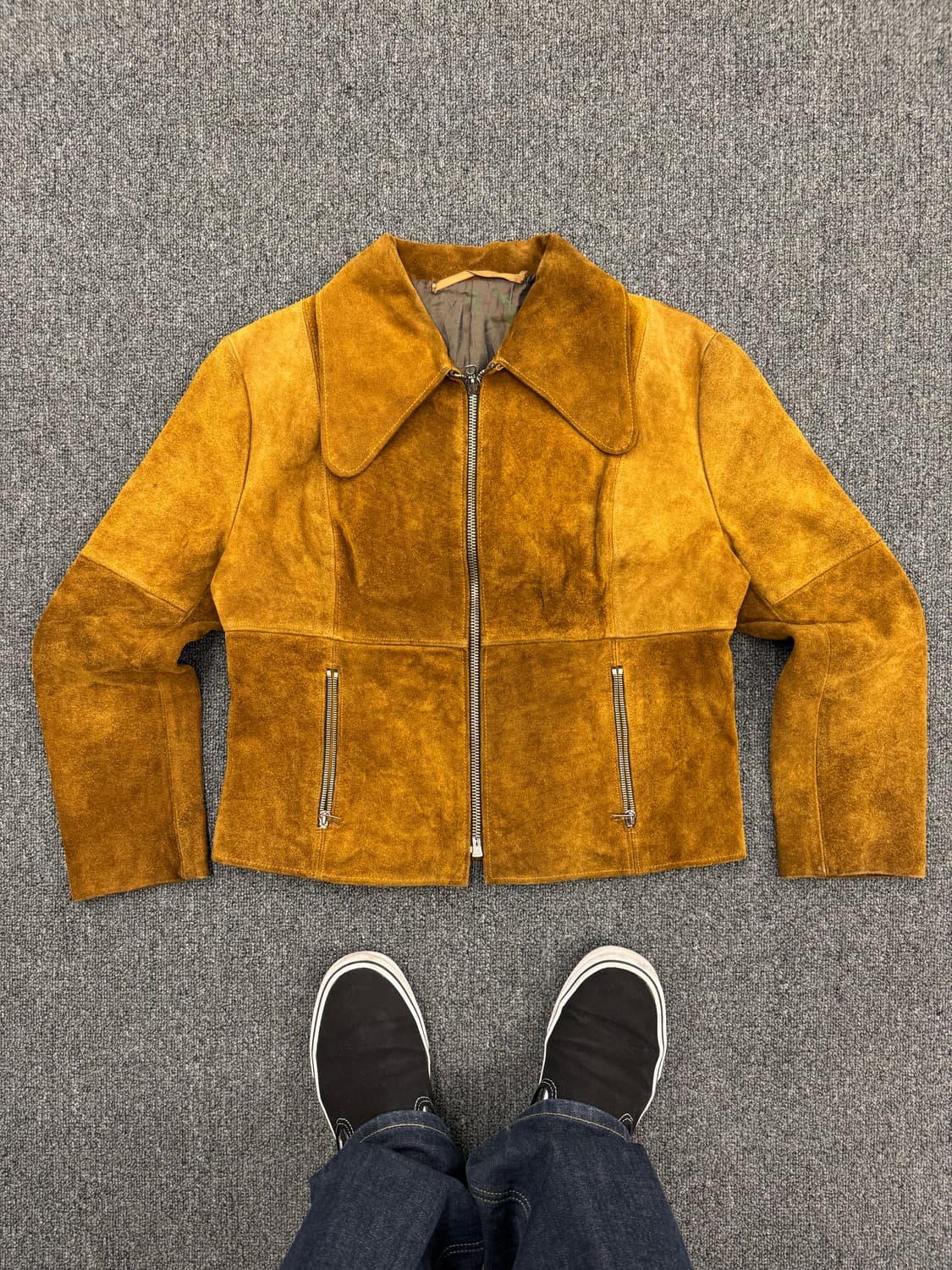 Vintage 여성 염소가죽 스웨이드 자켓 상품이미지1