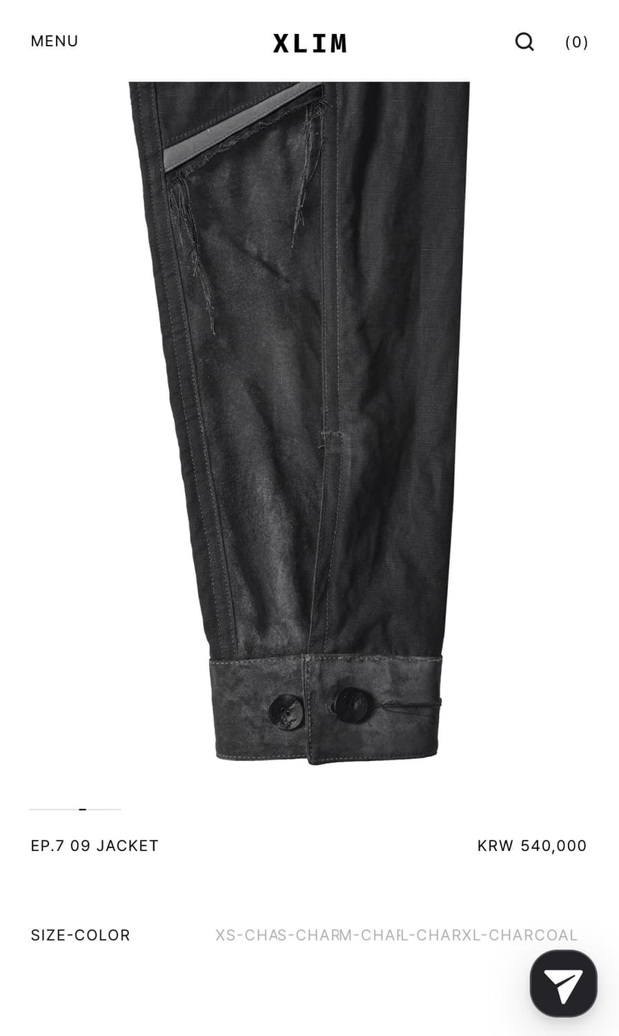 [!!급처!!] 엑슬림 ep.7 09 jacket charcoal 상품이미지8