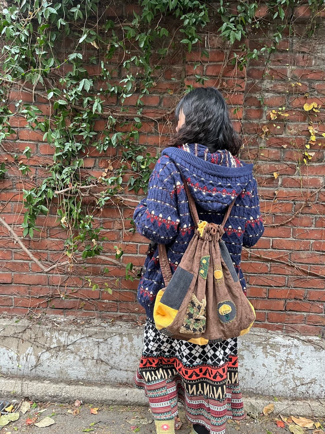 일본 히피무드 패치 복조리 백팩 상품이미지5