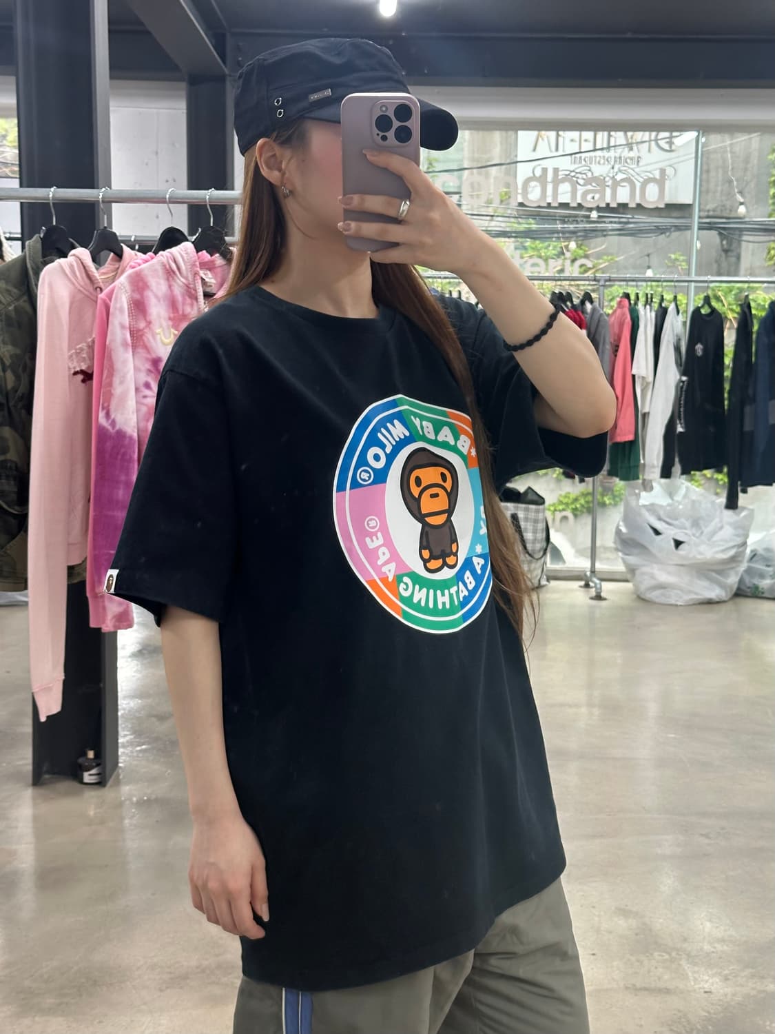 베이프 마일로 컬러블럭 반팔티 상품이미지2