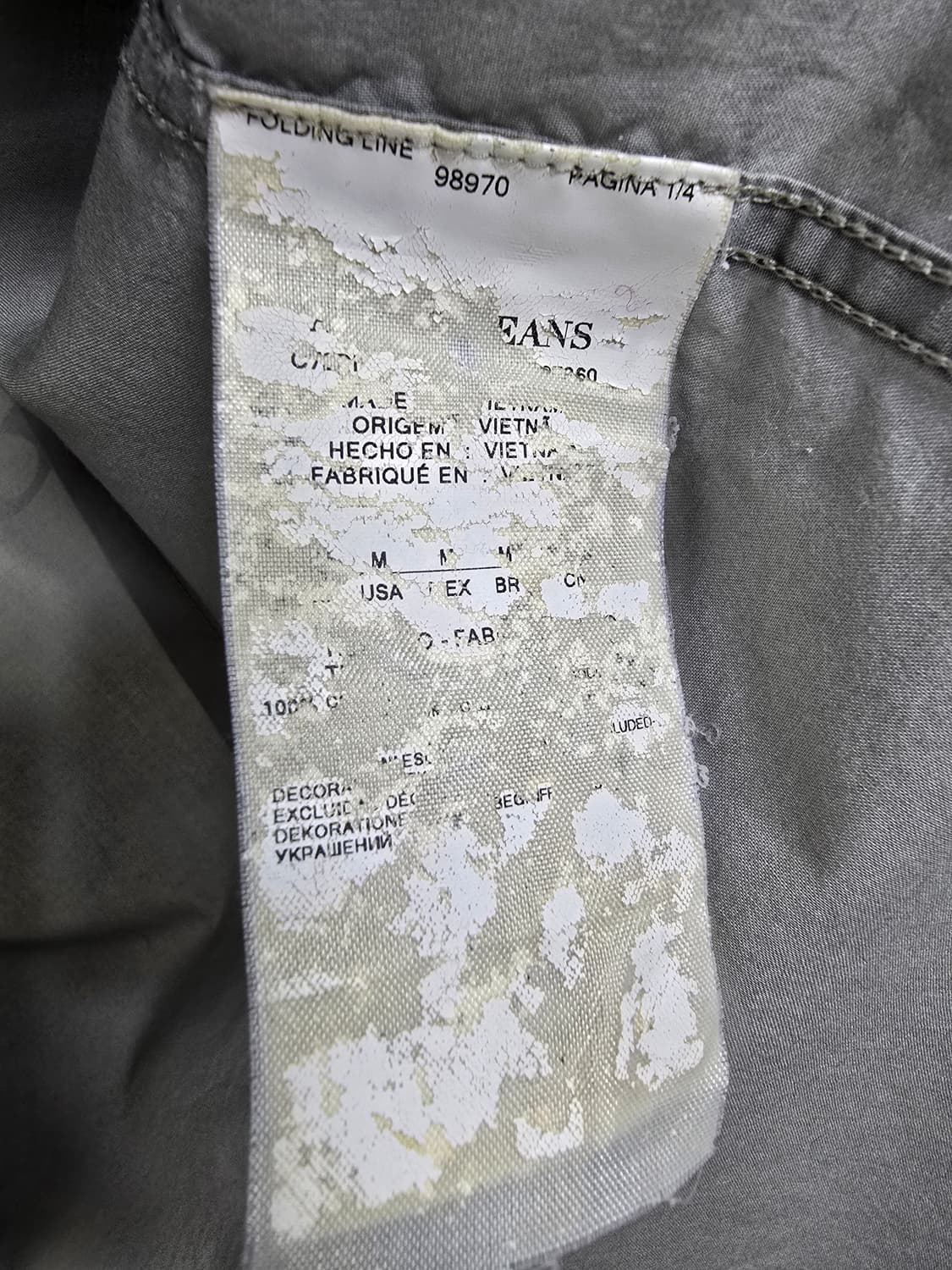 아르마니 익스체인지 남성 셔츠 그레이 (1978) 상품이미지4