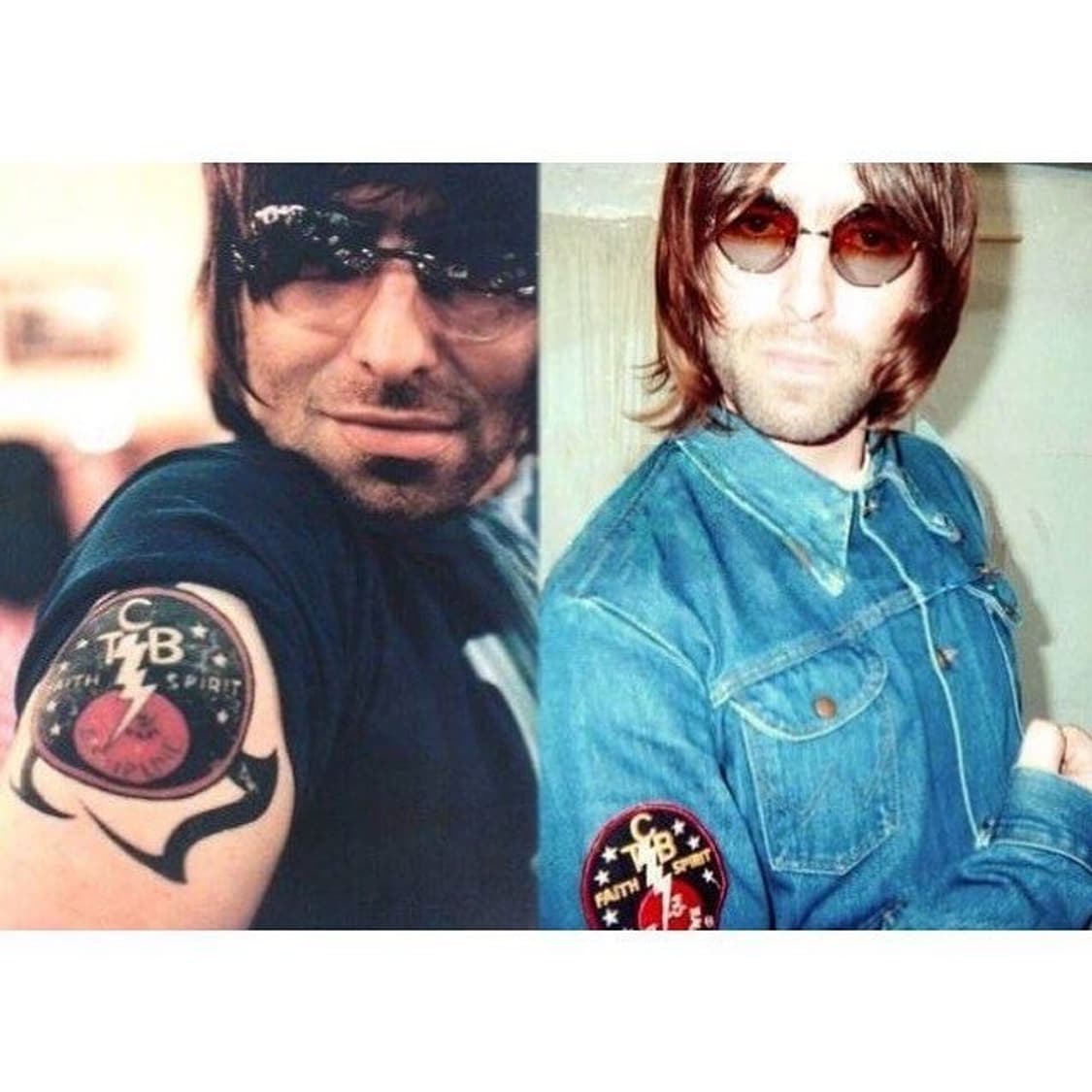 신품미사용)오아시스 리암갤러거 웸블리 2000 데님 자켓 프리티그린 상품이미지3