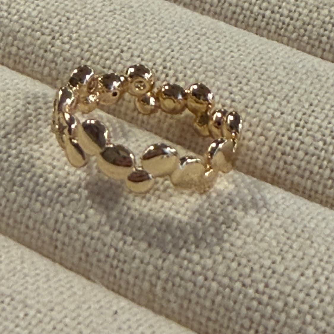 새상품 여성 신주 은도금 골드 투패턴 반지 상품이미지2