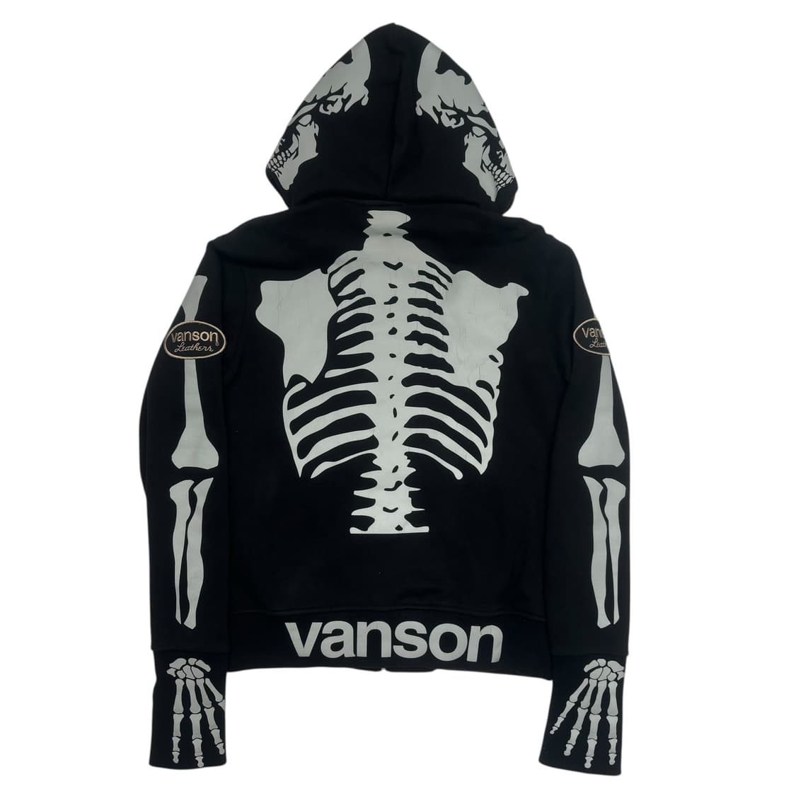 벤슨 레더 본 스켈레톤 넥 워머 후드집업 M 상품이미지4