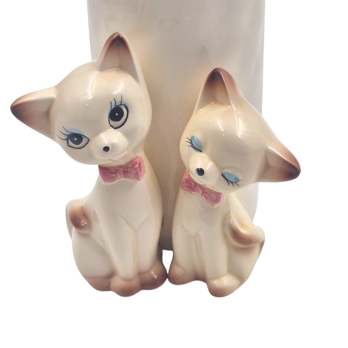 80s 레트로 고양이 피겨린 기둥 도자기 꽃병 상품이미지2