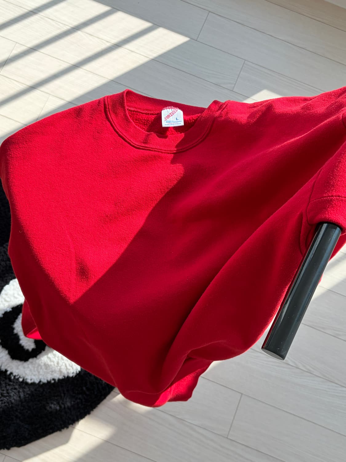 90s Jerzess 져지스 50 50 스웻 플레인 레드 (미제) 상품이미지1