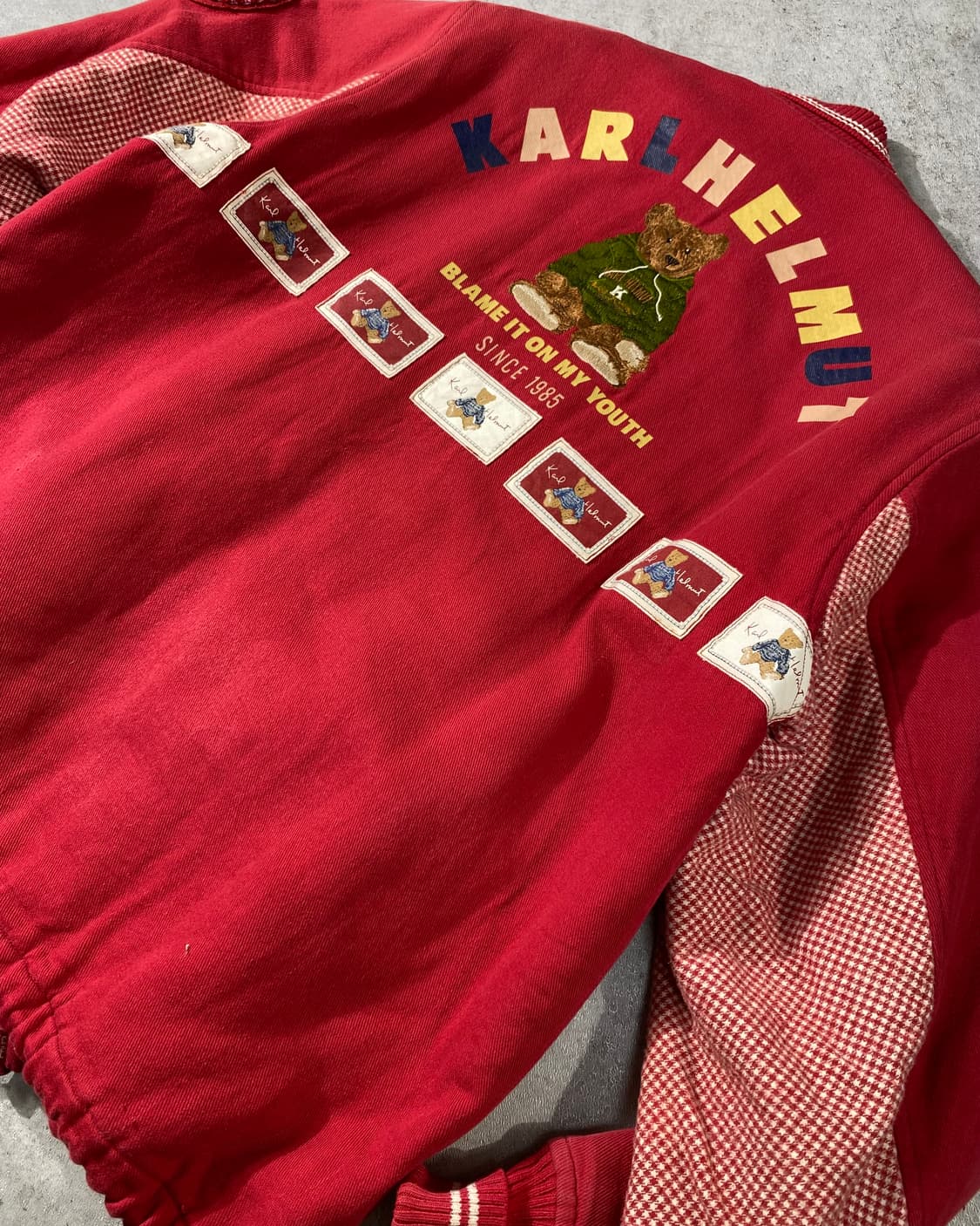 [M] 90s Karl Helmut 칼헬무트 테디베어 봄버자켓 상품이미지2