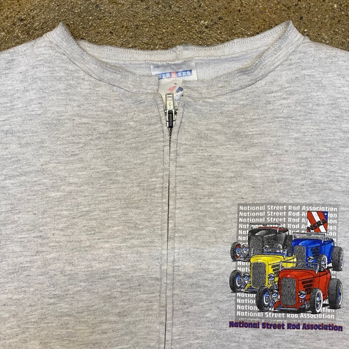 USA미국 빈티지 National Street Rod 집업 회색 모토  상품이미지2