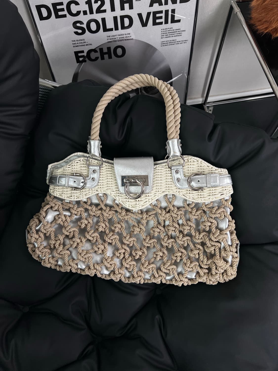 살바토레 페라가모 위커 & 마크라메 간치니 토트백 상품이미지1