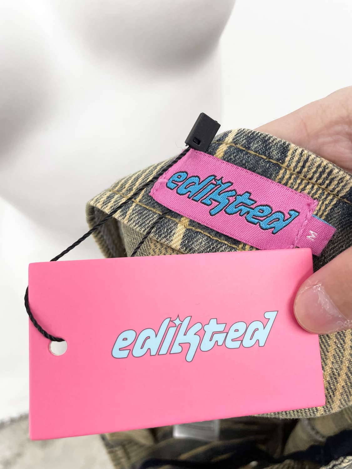 y2k 데님 후크 리본 코르셋 탑 상품이미지4