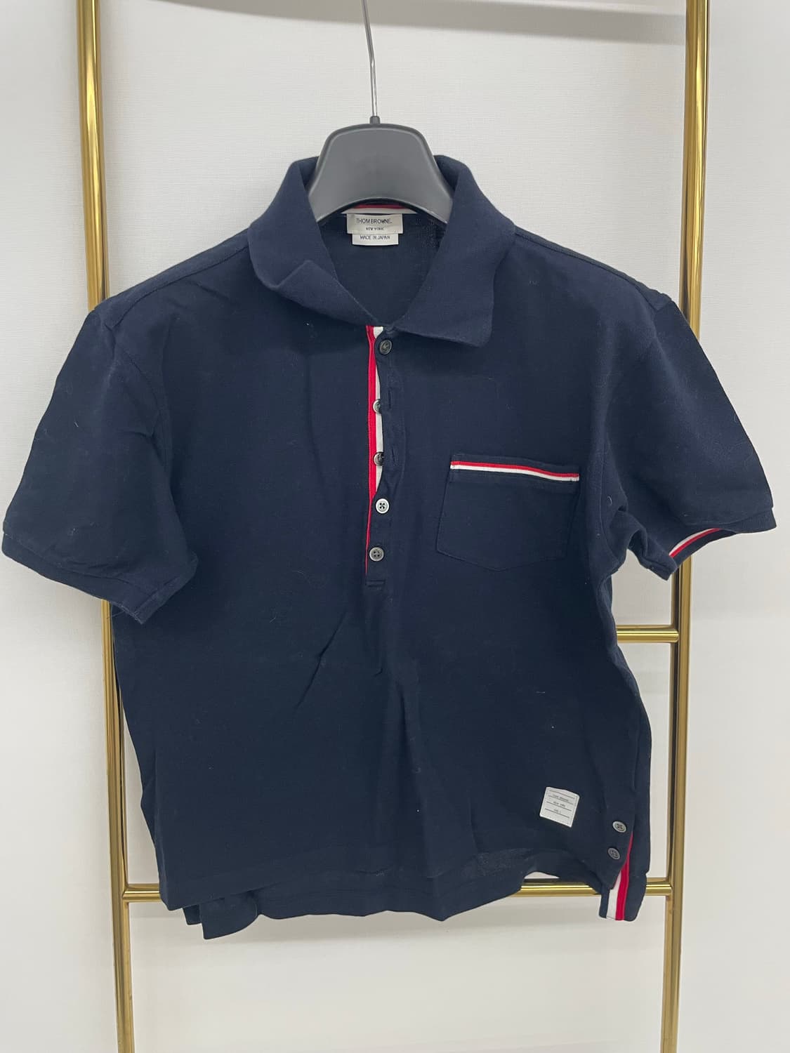 톰브라운 반팔 티셔츠 네이비 상품이미지1