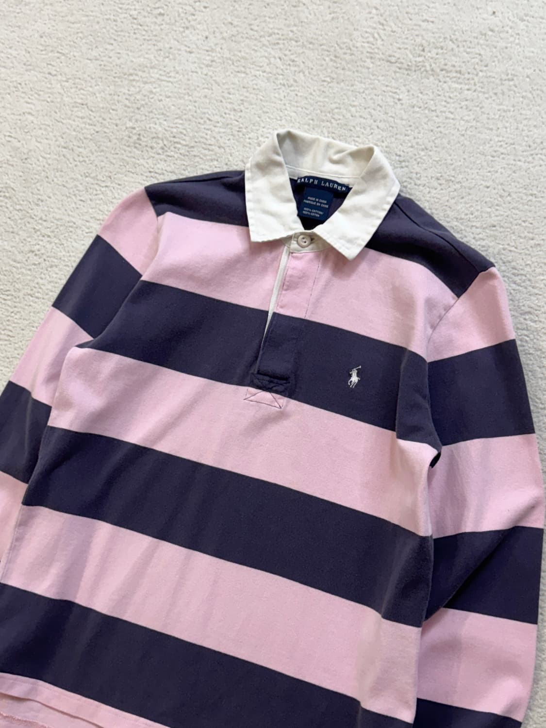 폴로 연핑크 럭비티 상품이미지1