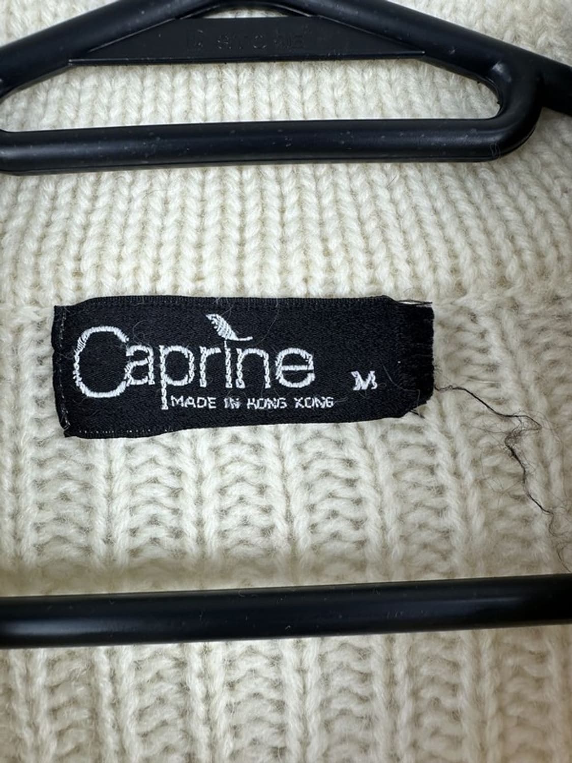 [M] CAPRINE 울100% 카라니트집업가디건 크림 상품이미지3