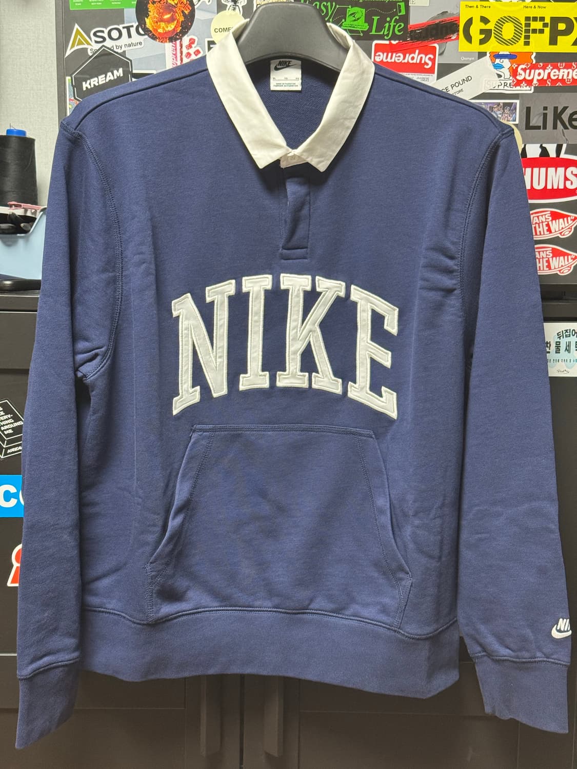 [XL] 주우재 착용 나이키 클럽 HBR 폴로 플리스 네이비 럭비티 상품이미지1