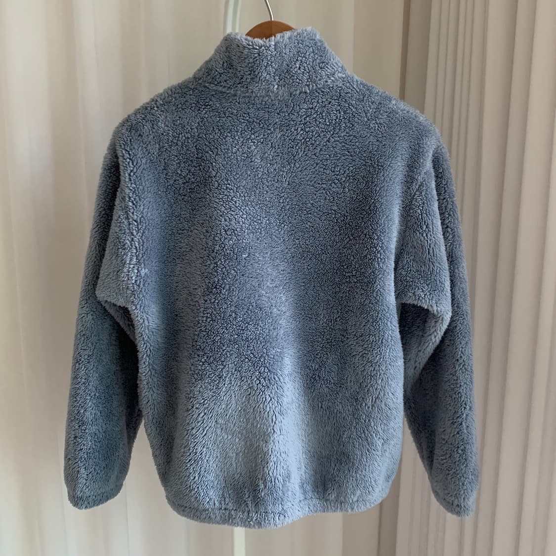 탑텐키즈 플리스 집업 후리스 점퍼 스모키블루 150 상품이미지4