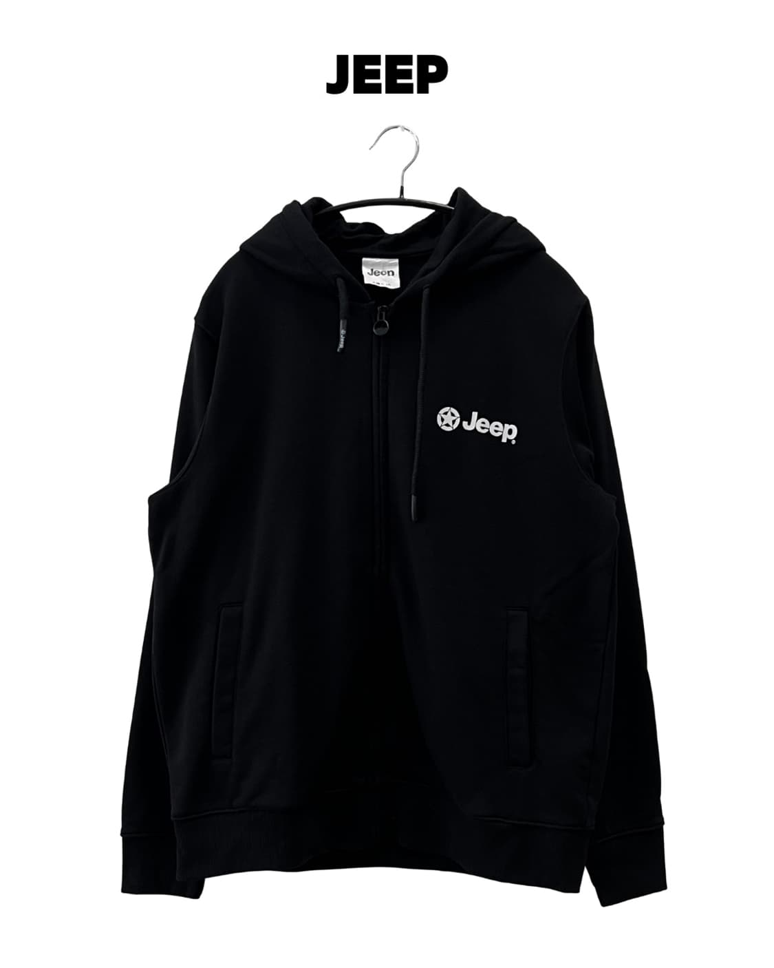 JEEP 지프 후드집업 블랙 상품이미지1
