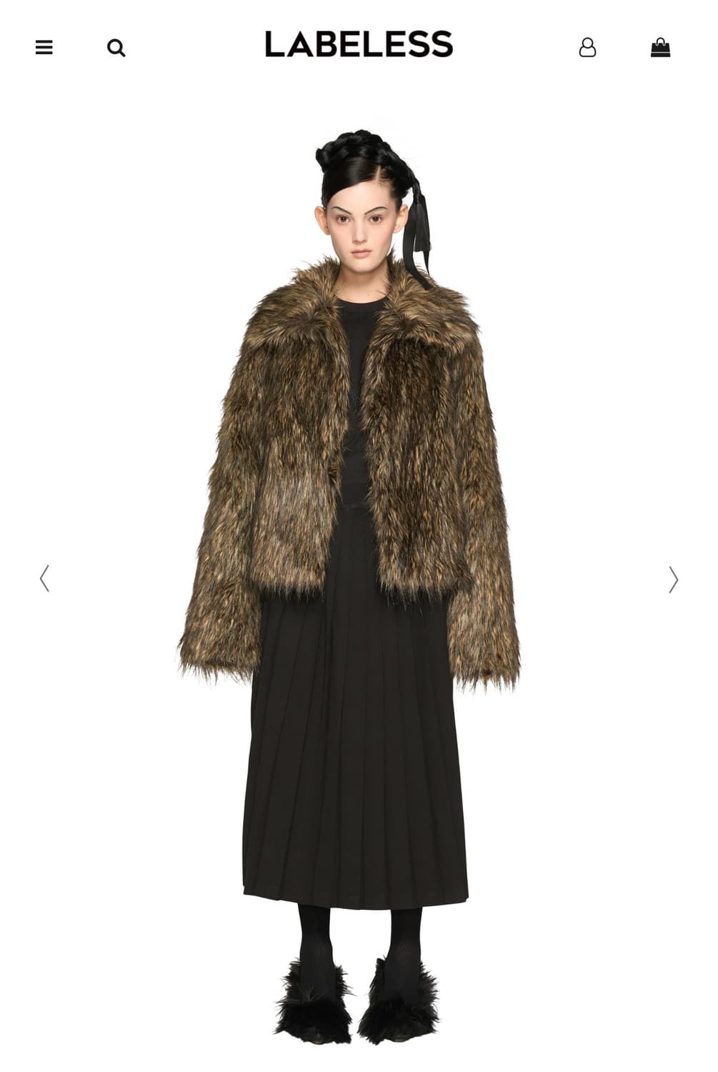 [Labeless] brown fur jacket 상품이미지1