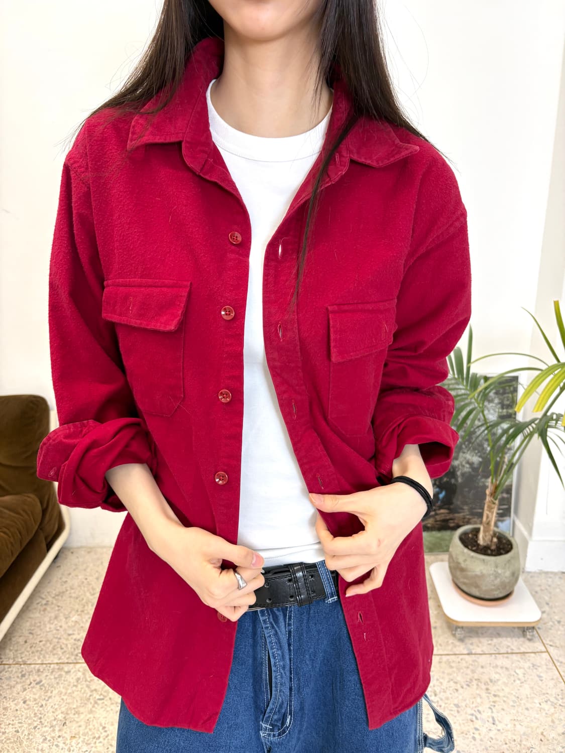 L.L.Bean 빈티지 코튼 워크 셔츠 상품이미지3