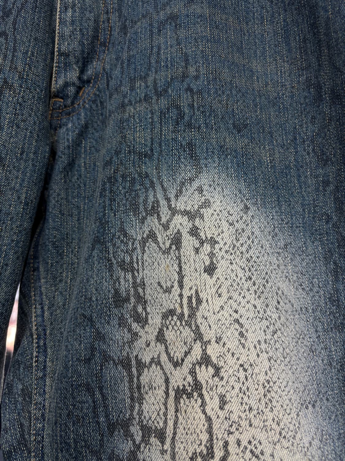 카라쿠리 타마시 뱀피 드래곤 데님팬츠 상품이미지6