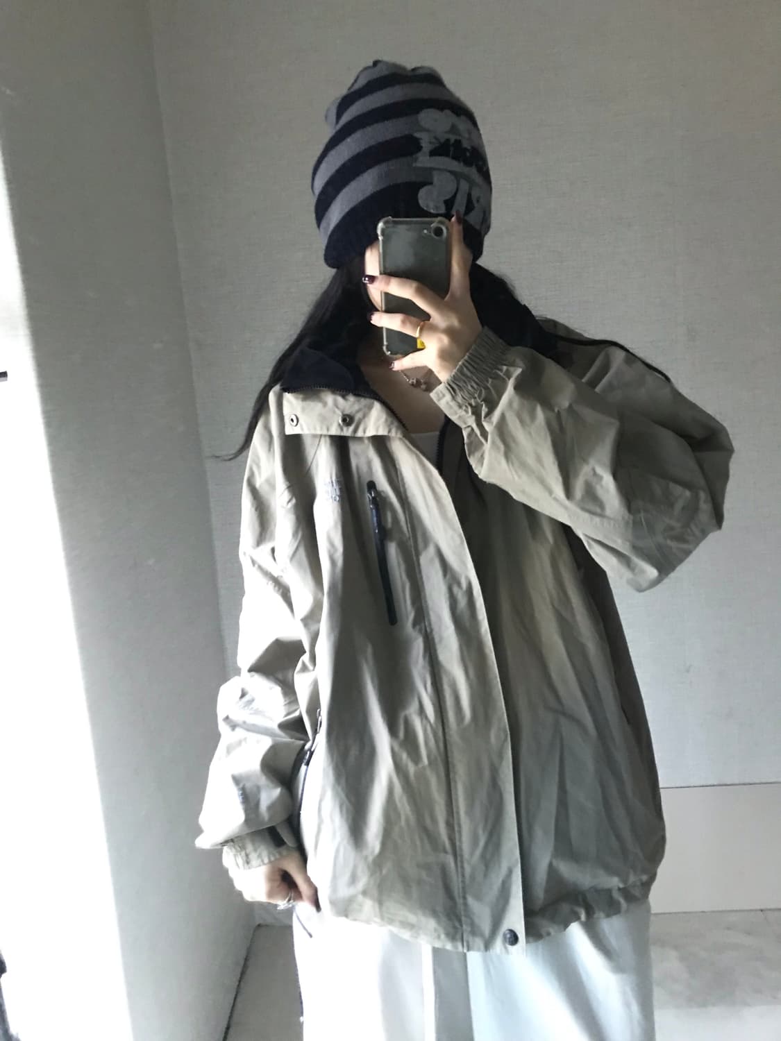 노페 베이지 바람막이 상품이미지5