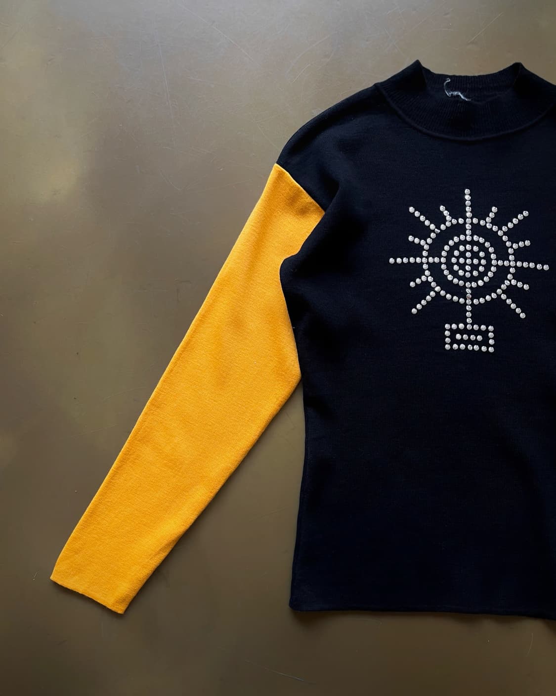 1980-90s KANSAI O2 Studs Eye Wool Knit 상품이미지4