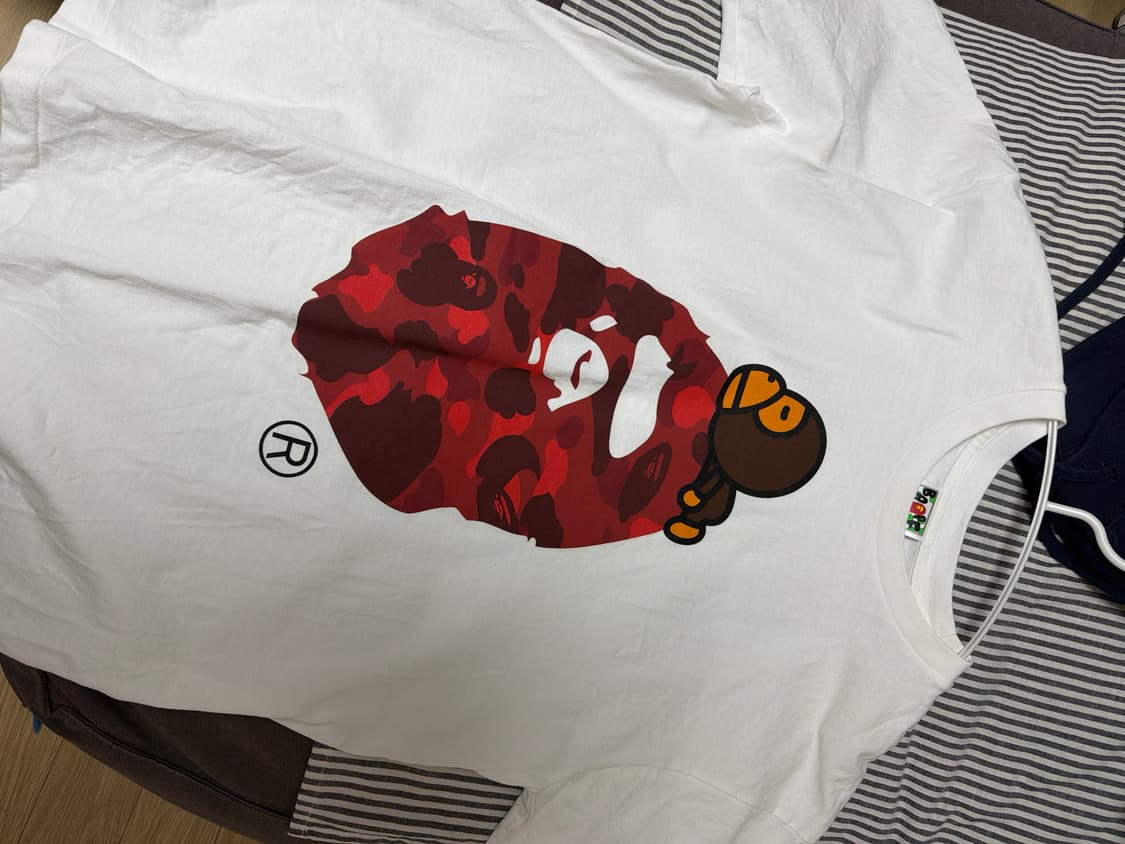 Bape 베이프 레드 카모 반팔 상품이미지2