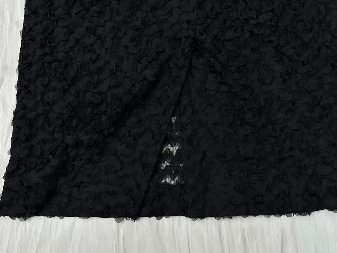 Black flower ruffle lace skirt 상품이미지8