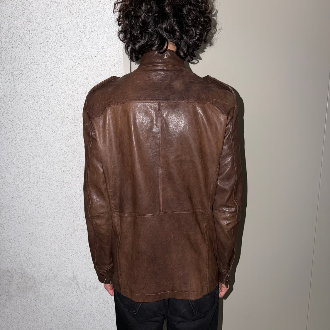 레더 사파리 자켓 상품이미지3