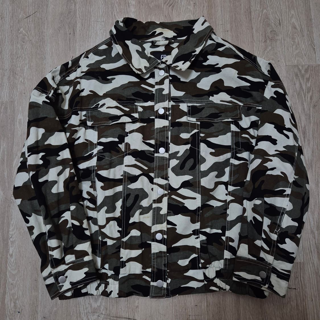 FR 영스타일 밀리터리 카모플라쥬 투포켓 코치자켓 M(95) 상품이미지1