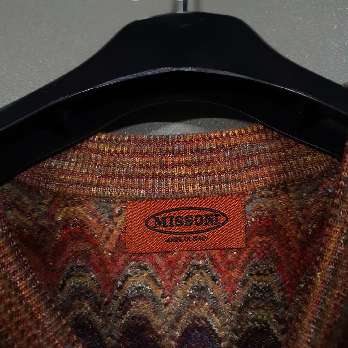 실측 M) 미쏘니 이태리 명품 에스닉 패턴 니트 크루넥 스웨터 희귀 상품이미지5