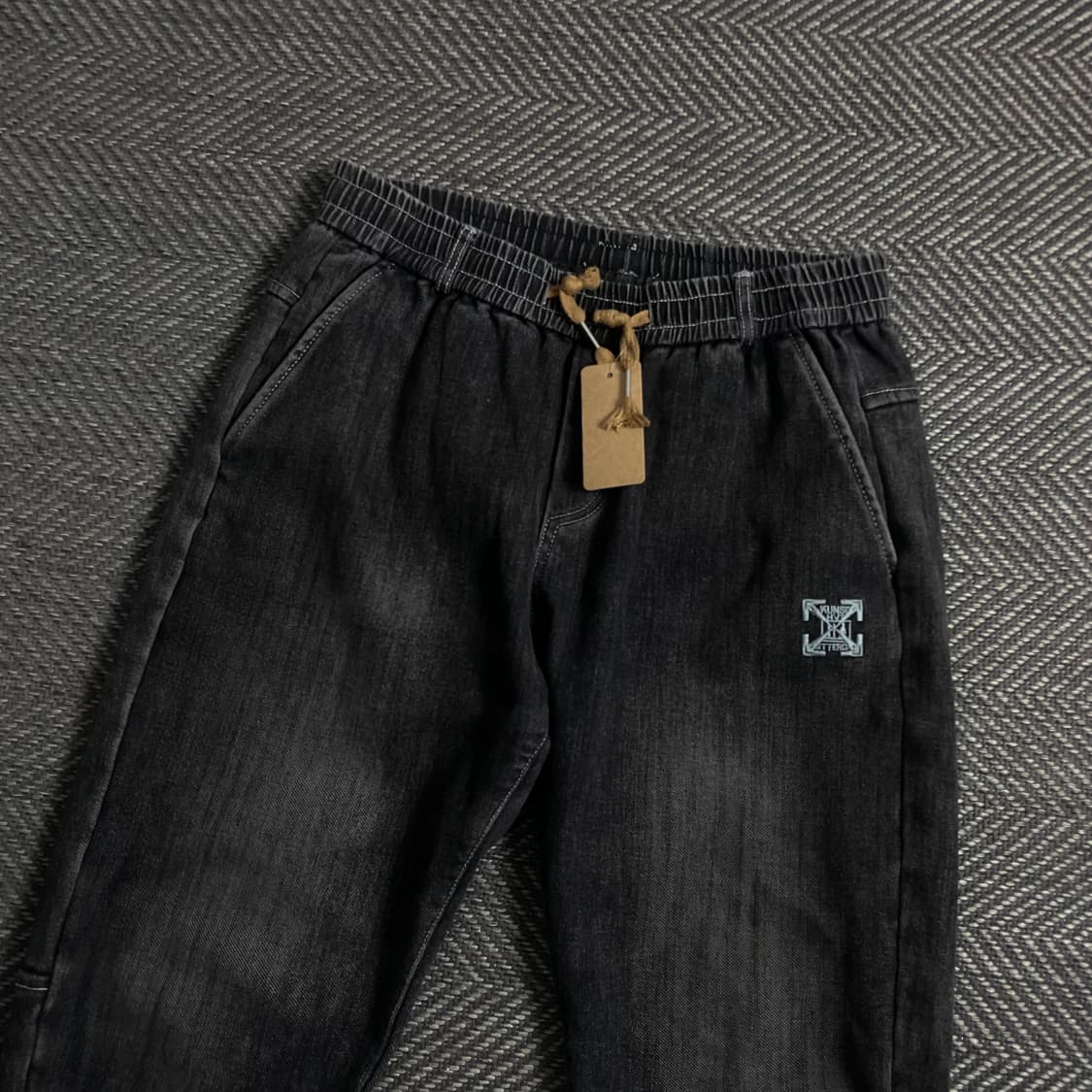 KUNSTSTTERD 백 자수로고 흑청 조거 팬츠o 4628 상품이미지5