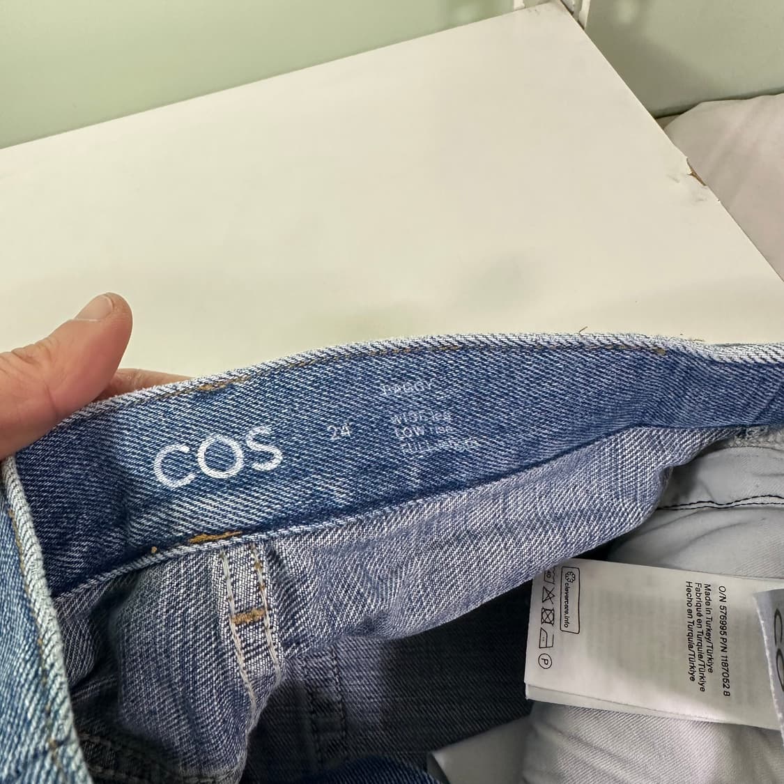 우먼S 코스 COS 버튼플라이 와이드핏 배기 데님팬츠 상품이미지2