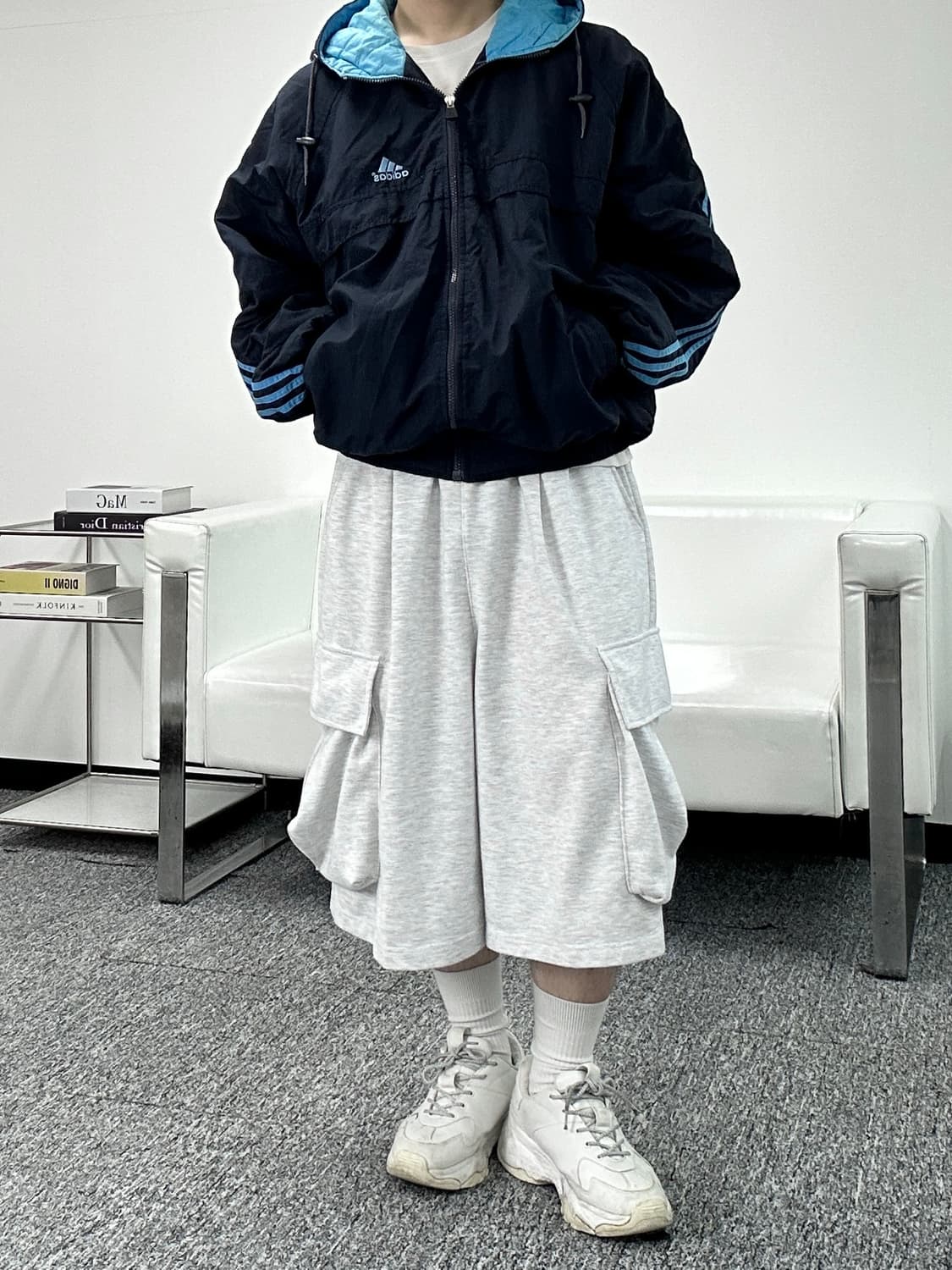 아디다스 올드스쿨 바람막이 자켓 XL 상품이미지4