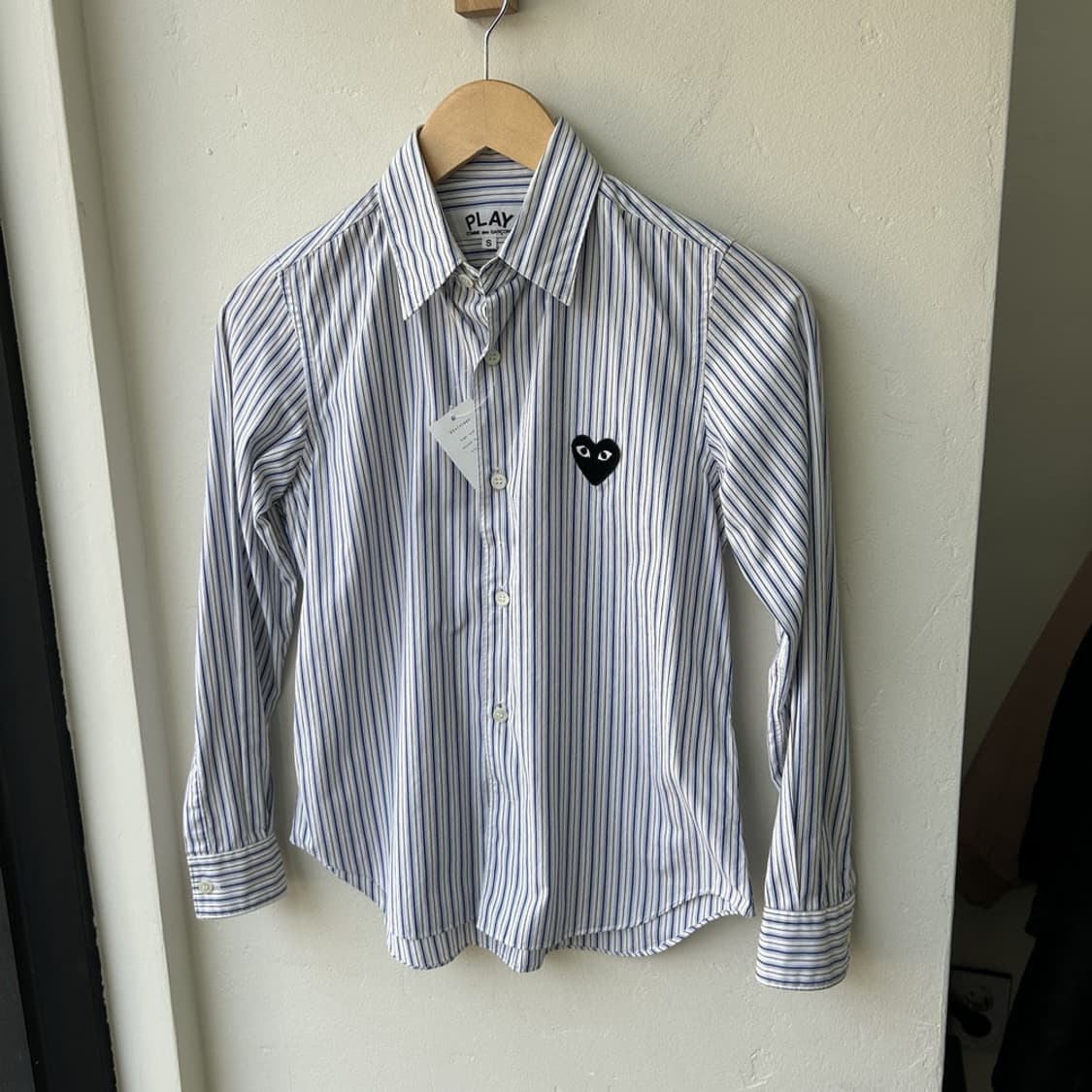 16432 - 꼼데가르송 블랙 와펜 스트라이프 셔츠 상품이미지3