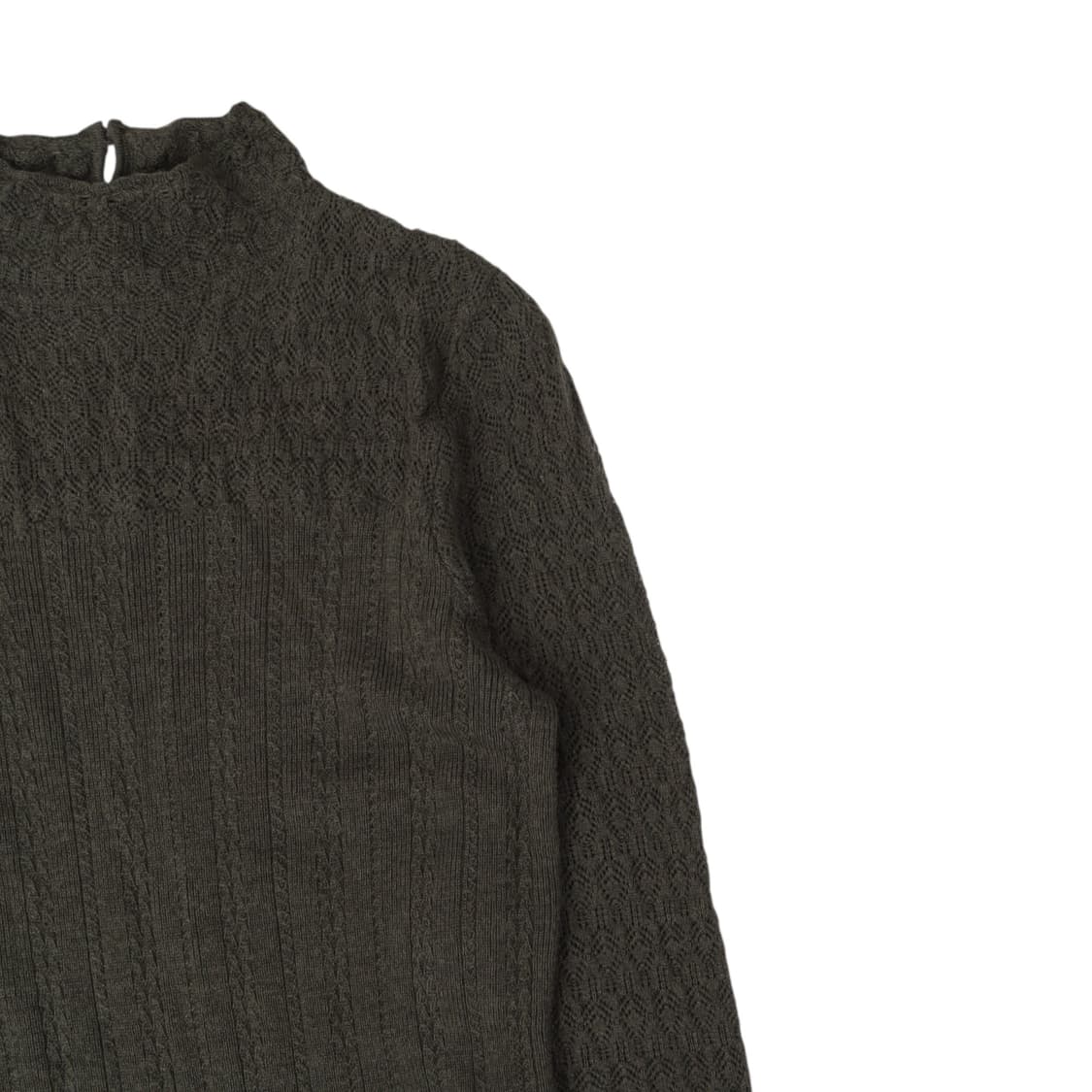 폴로 랄프로렌 카키 엑스트라파인 메리노울 니트 롱 원피스 상품이미지3