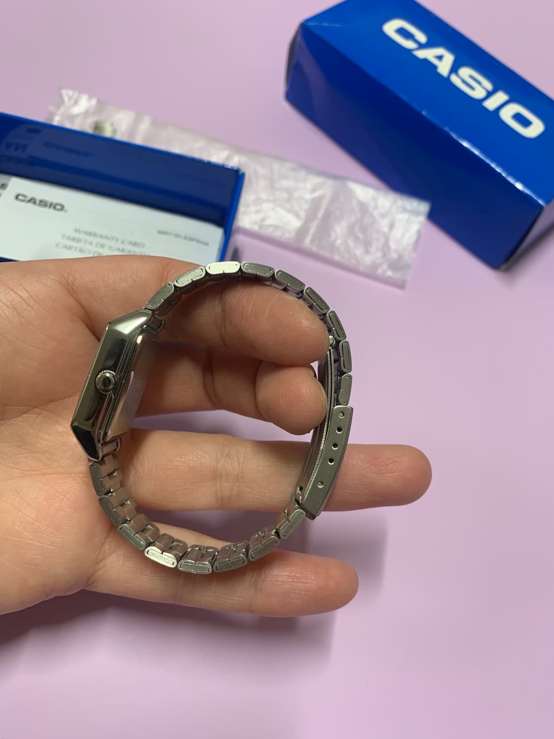 카시오 스퀘어 메탈 시계  상품이미지2