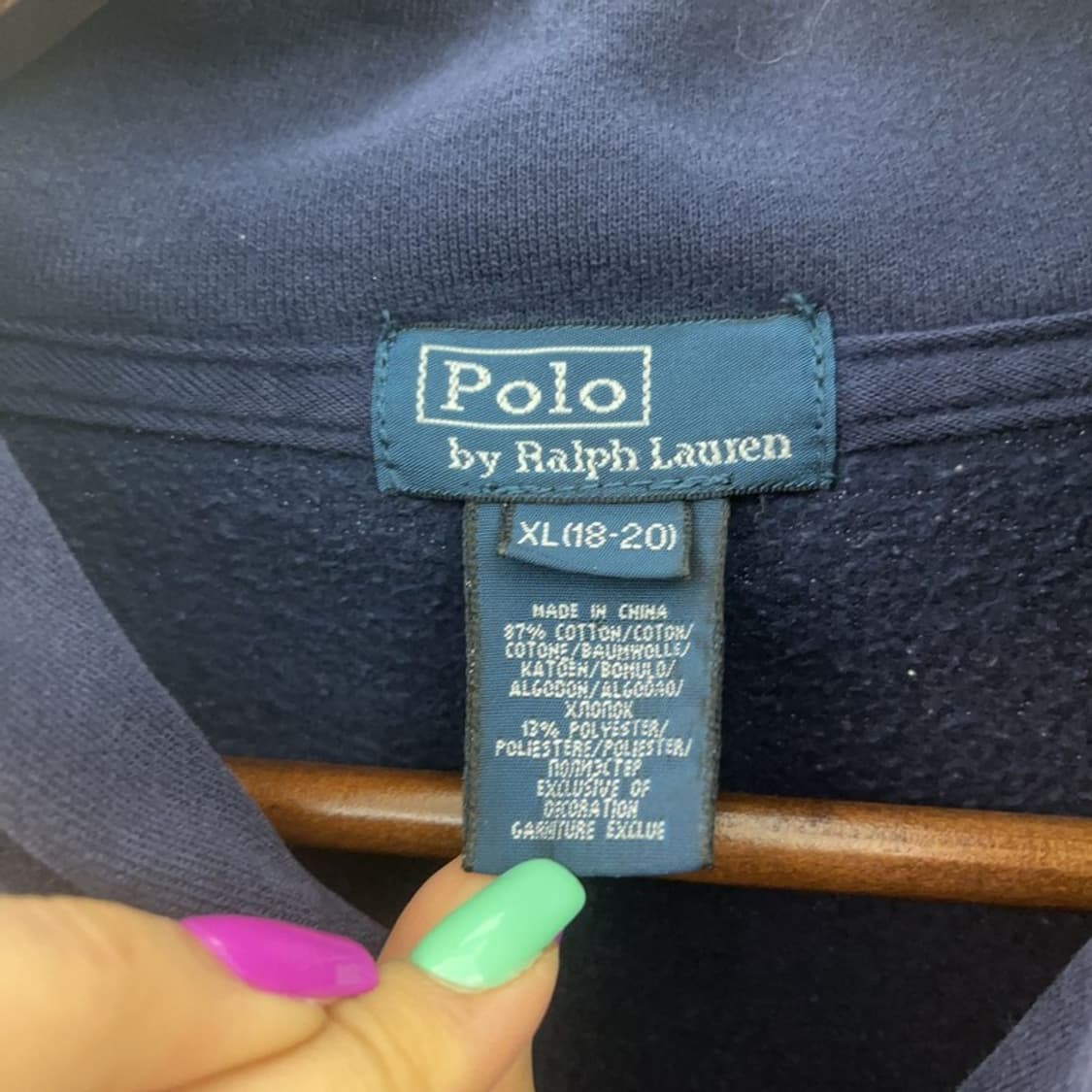 폴로 랄프로렌 빈티지 숄카라 패치 약기모 가디건 XL C07318 상품이미지5