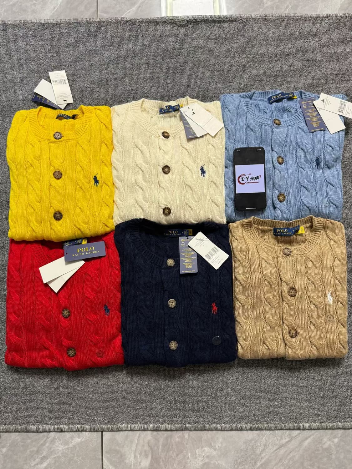 (새상품)폴로 여성 꽈배기 가디건 8종컬러 상품이미지1