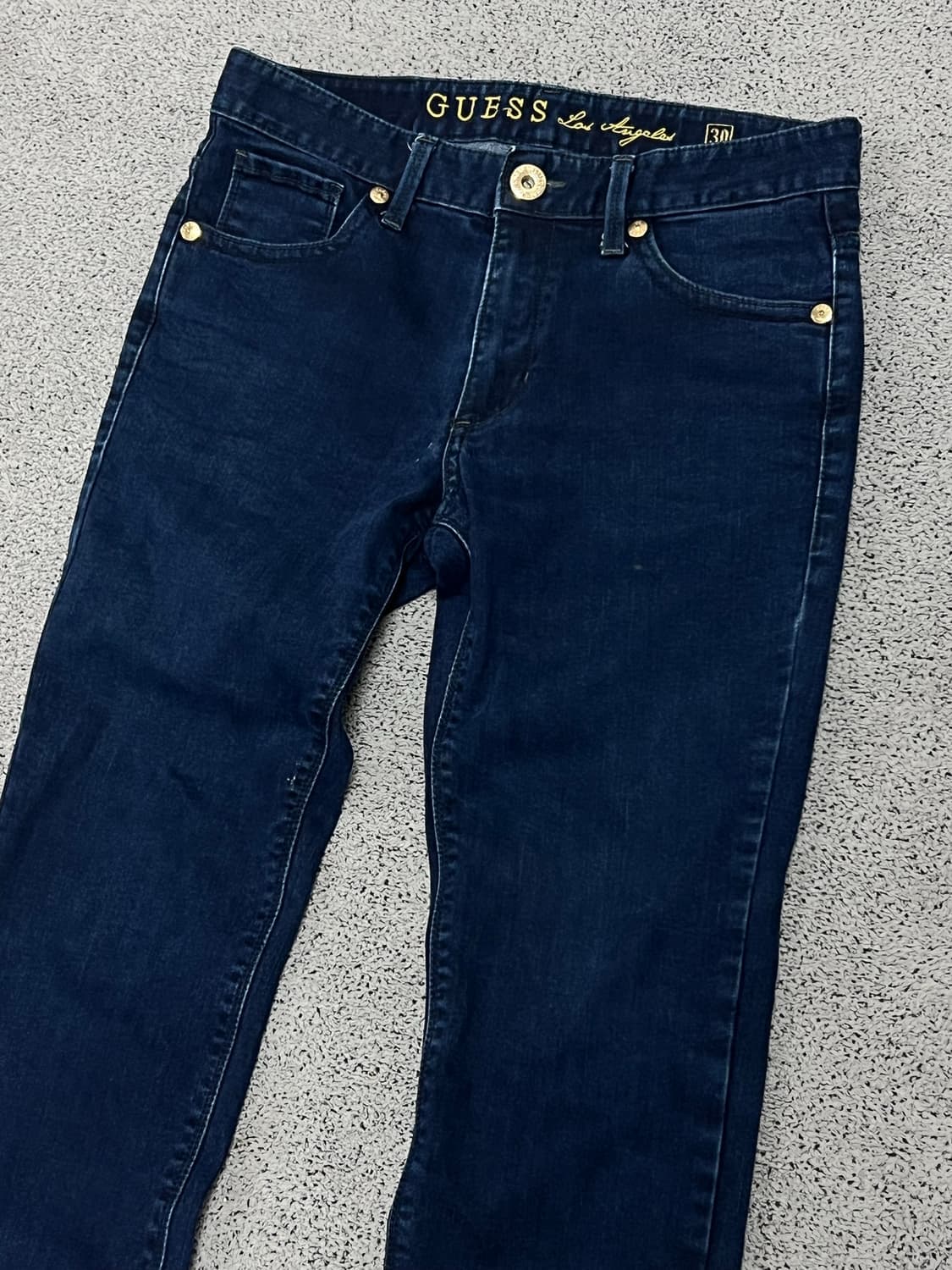 (30) 게스 슬림핏 금장 데님 팬츠 상품이미지2