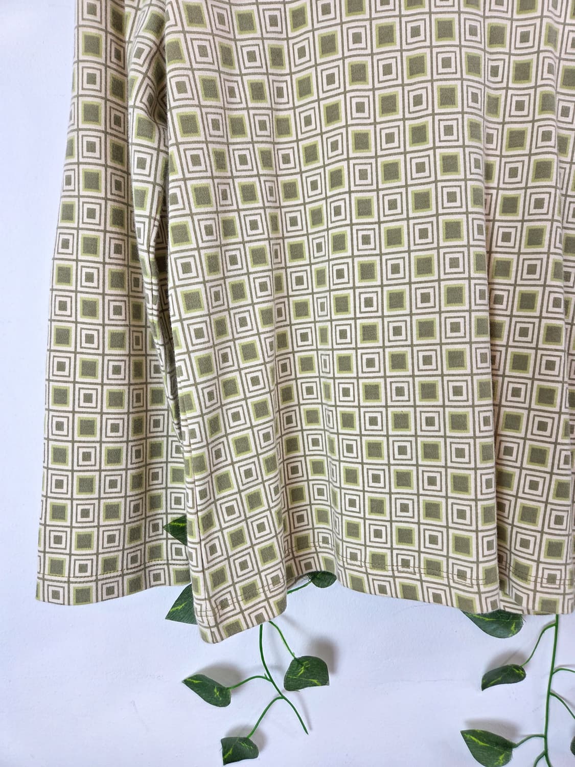 그린 패턴 7부 슬리브 상품이미지3