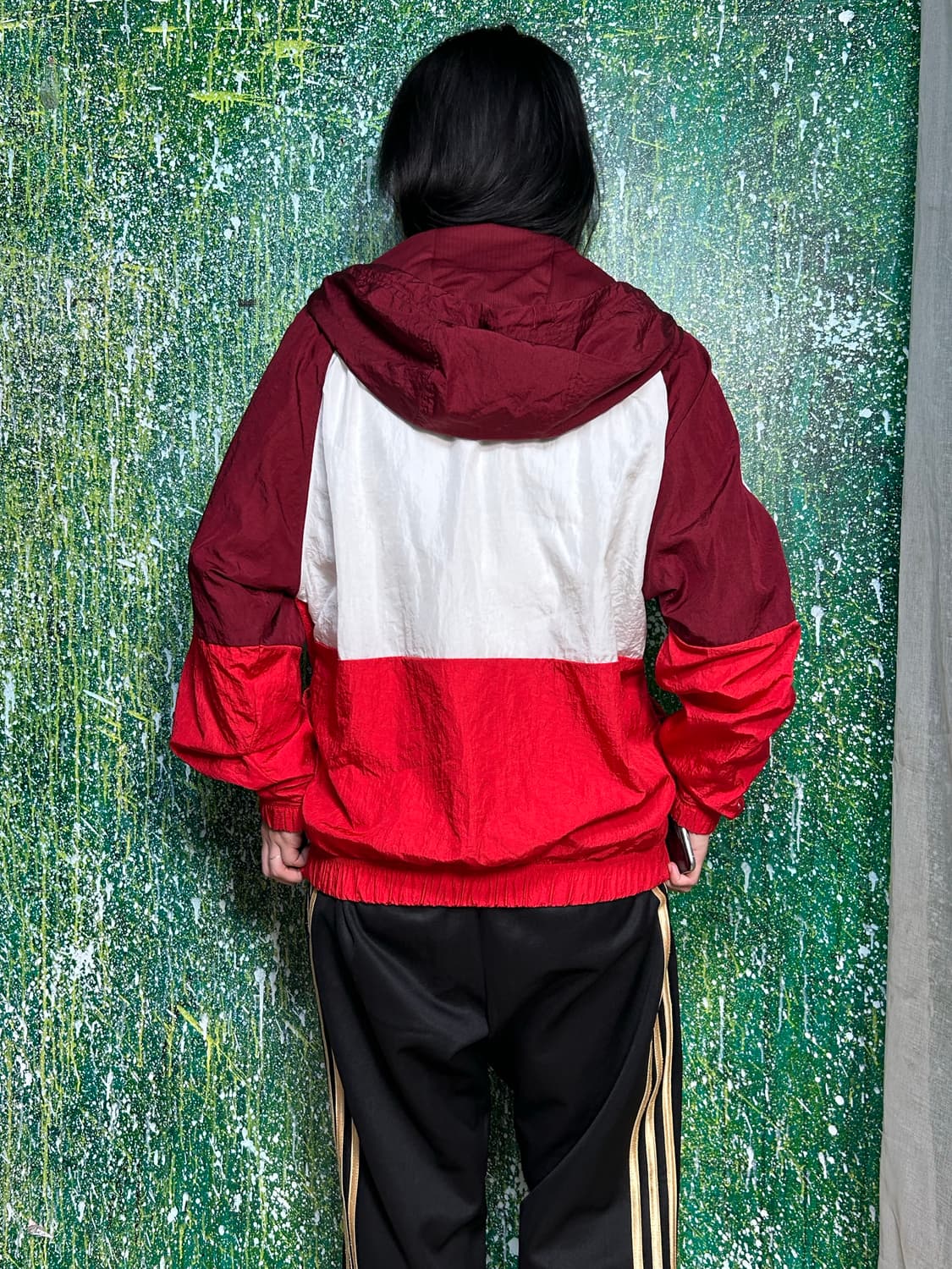 나이키 더블 스우시 레드 포켓 후드 아노락 M 상품이미지4