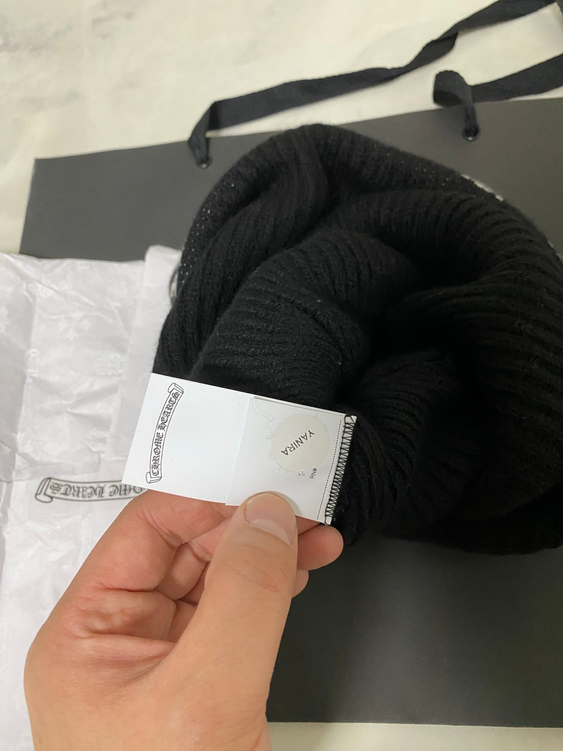 (새제품) 크롬하츠 빅대디 비니 블랙 상품이미지8