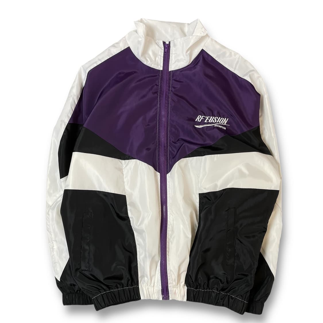 빈티지 퍼플 화이트 나일론 바람막이 자켓 상품이미지1