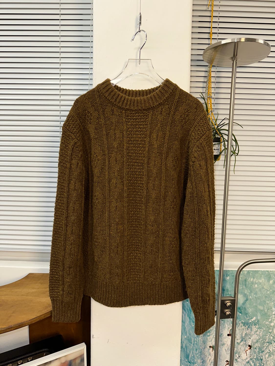 토마스모어 케이블 니트 오크브라운 L 상품이미지1