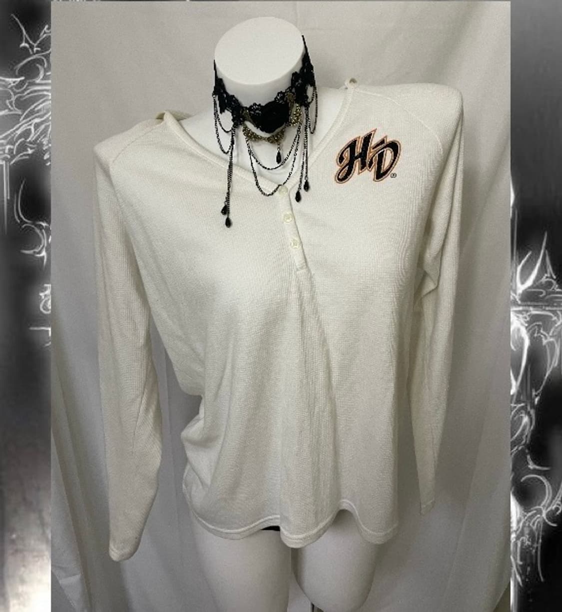 할리데이비슨 골지 후드 롱슬리브 L 상품이미지1