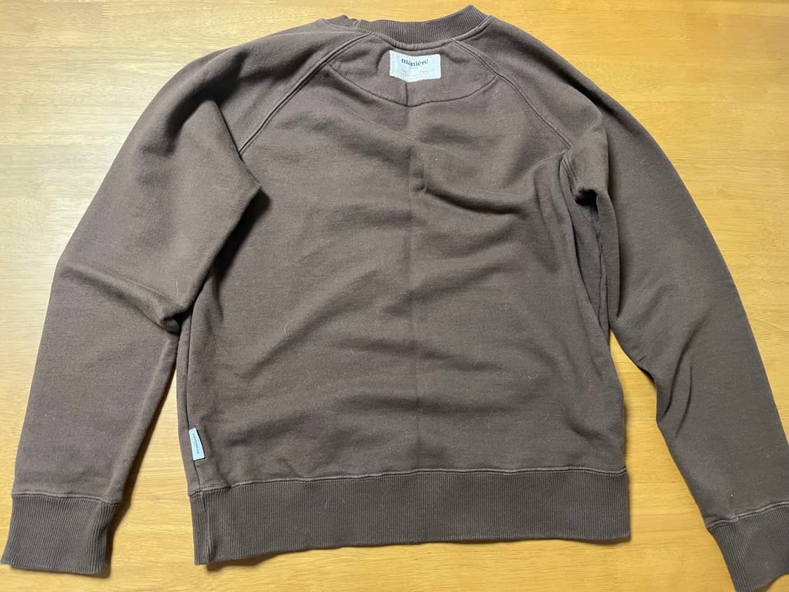 Maniere 마니에르 Beurre 뵈르 브라운 맨투맨_1 사이즈 상품이미지5