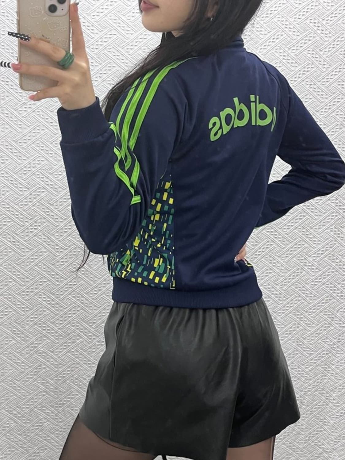 아디다스 올드스쿨 스트릿 펑크 라임맛 그래픽 져지 집업 90 C10457 상품이미지2